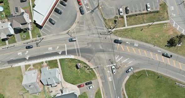 Highway road junctions crossroads at aerial view of vehicles car traffic