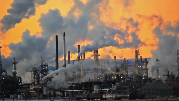 Smoke Stacks from distant Factory