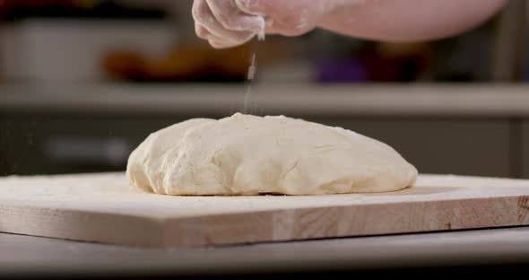 Cooking Dough at Home in the Kitchen