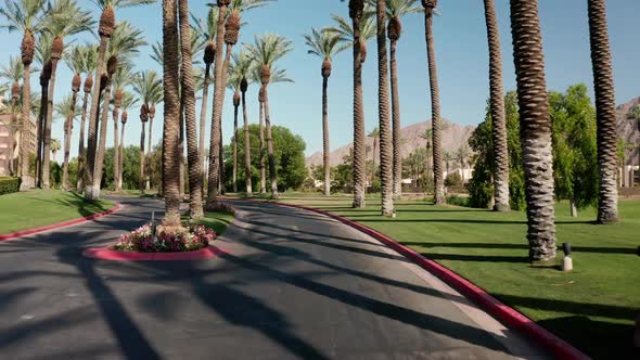 An amazing view of downtown Palm springs, California. A mesmerizing scenic beauty