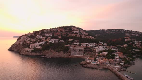 Aerial drone video of Port d'Andratx