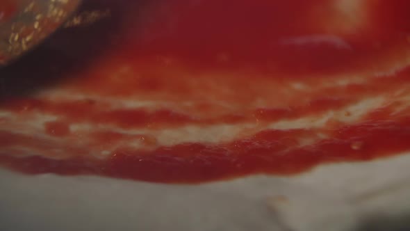 Cooking Pizza Sauce Detail