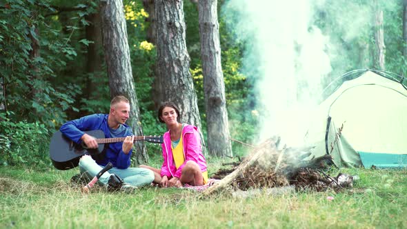 Couple at Summer Picnic