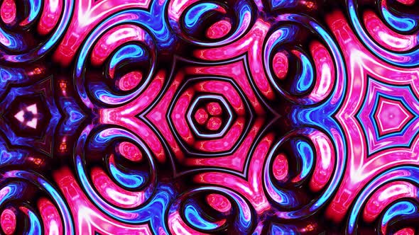 Multicolor Liquid Glass in Kaleidoscopic Structure with Waves