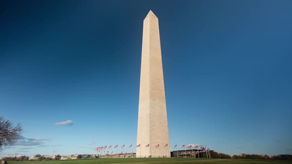 Washington Monument - Washington, D.C. Day to night - Time lapse