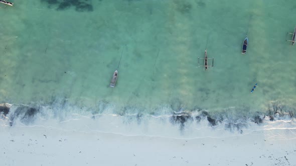 Indian Ocean Near the Shore of Zanzibar Tanzania