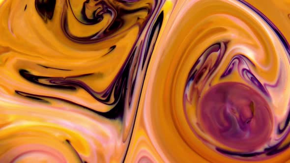 Abstract Food Color Swirling And Blasting Texture