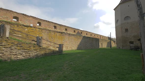 The stone walls of a fortress