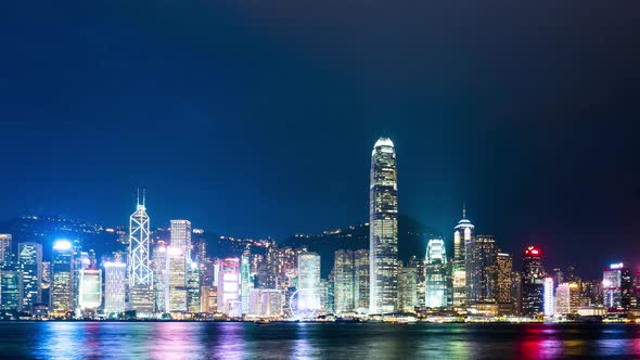 Time Lapses of Victoria Harbor in Hong Kong 