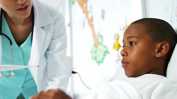 Doctor assisting  a patient