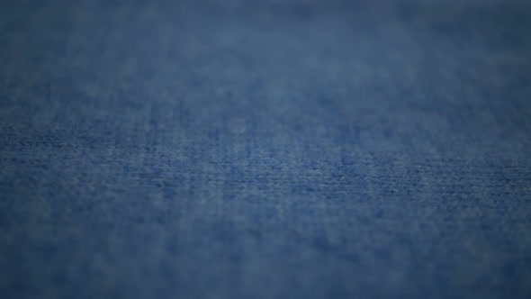 Macro Texture Blue Fabric