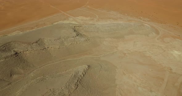 Flying over Dunes in the Desert