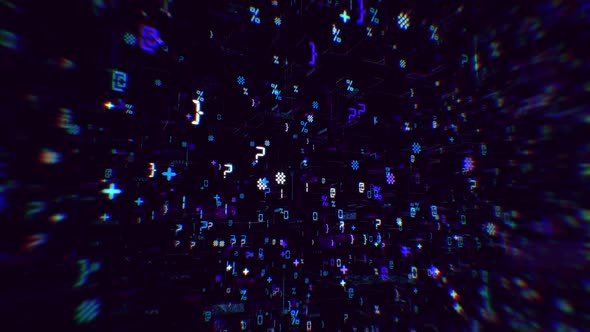 Digital Space Background Loop