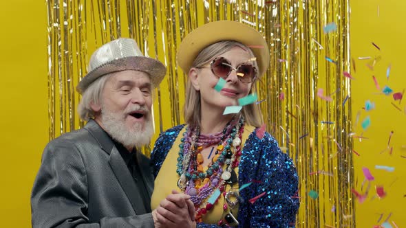 Elderly Man And Woman Dancing