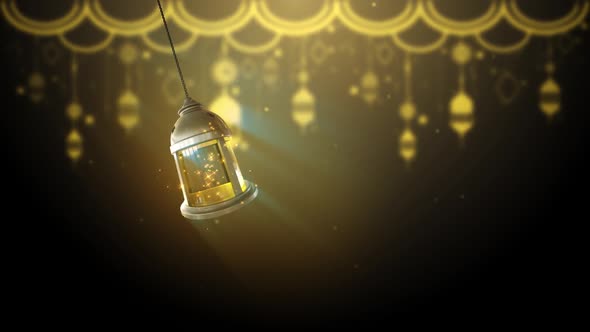 Ramadan Kareem Lantern With A Moving Background 03