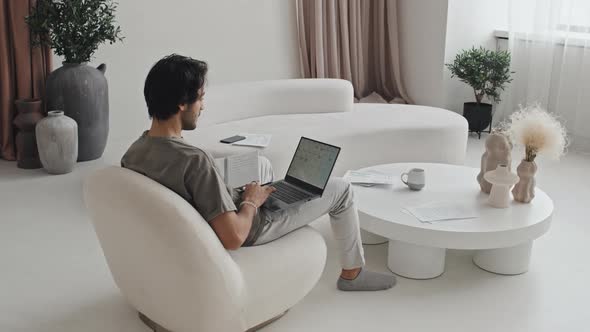 Freelancer Working in Living Room