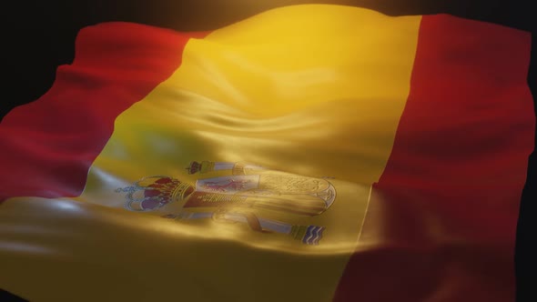 Spain Flag Low Angle View