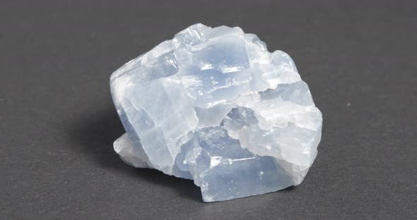 Calcite Blue Closeup on Dark Background