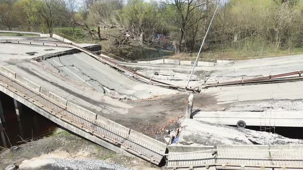 Chernihiv, Ukraine - 27.04.2022: War in Ukraine. Chaos and devastation on the outskirts of Chernihiv