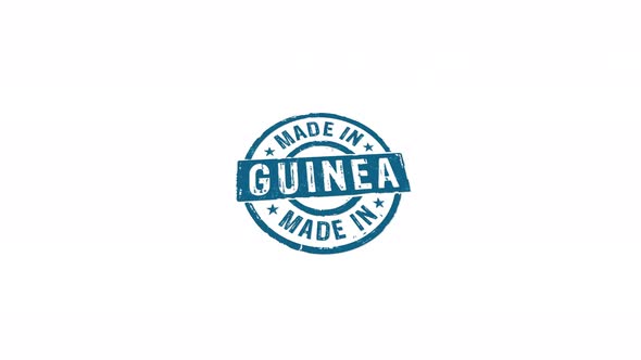Made in Guinea stamp and stamping isolated