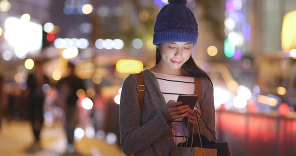 Woman use of mobile phone 