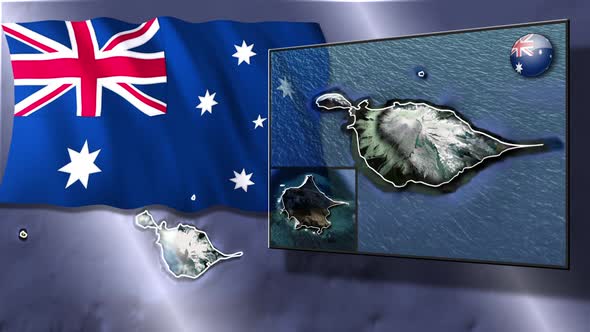 Heard & Mc Donald Islands Flag And Map Animation alt