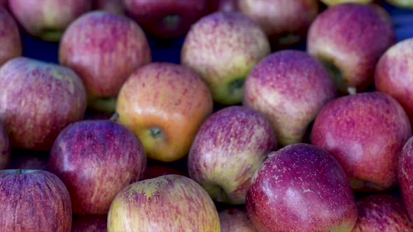 Apples for sale at the free market, vertical plan