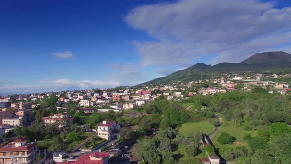 Flight Over Naples Italy By the Sea and at the Foot of the Volcano 