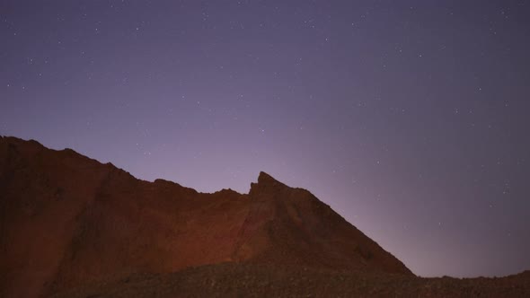 Video motion of night sky