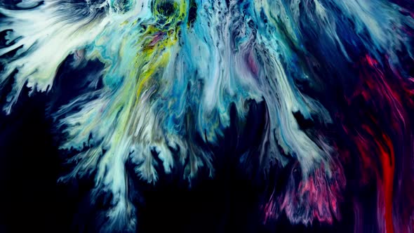 Abstract of Bright Colors Swirling and Expanding