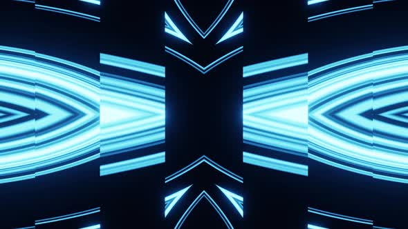 Neon Blue Abstract Vj Loop Background 4K