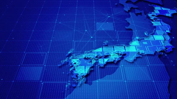 Digital Rectangles In Japan Map