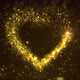 Gold Particles Forming A Heart Shape 4k 60 fps - VideoHive Item for Sale