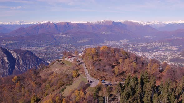 Sighignola Mountain and the Balcone D'Italia Overlooking Lake Lugano