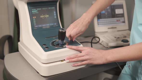 Doctor Working with Equipment