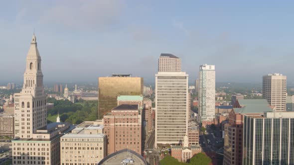 Skyscrapers in downtown area in Hartford