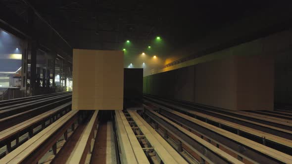 A Warehouse at the Production of Chipboard