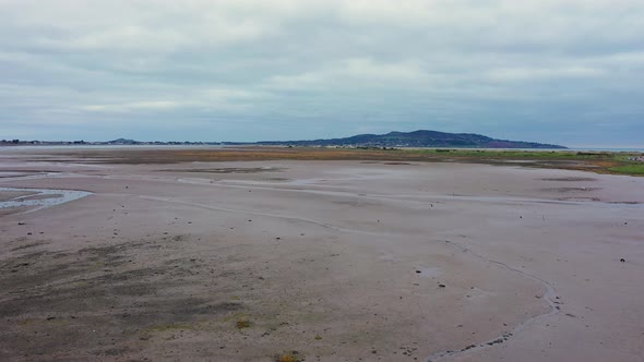 Aerial view over the Bull Island estuary