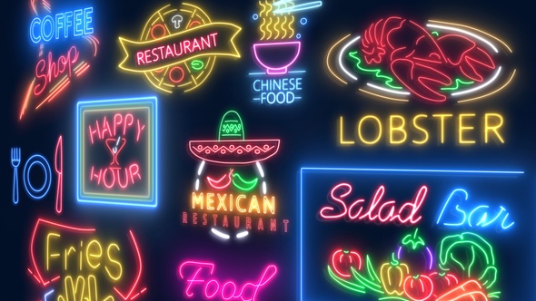 Neon Signs   Food Collection