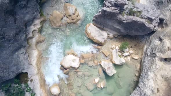 Top View Of River Vero In Spain