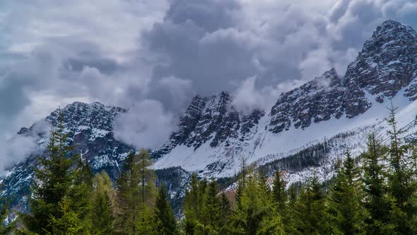 Time Lapse of Dolomites Mountain