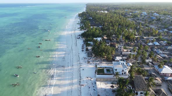 Zanzibar Tanzania  Aerial View of the Indian Ocean