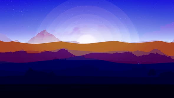 Blue sunset sky background, abstract nature landscape