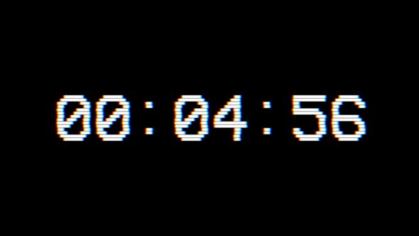 VHS Playback Screen Time Code - 5 Minutes Length alt