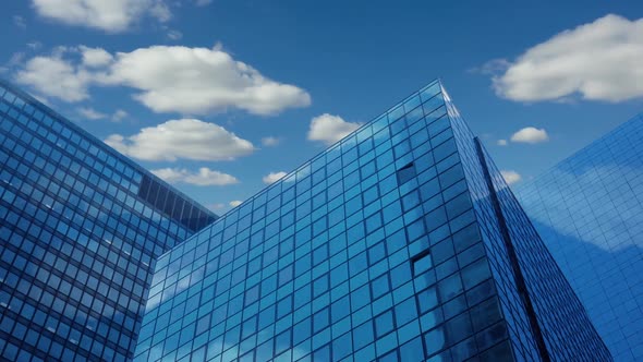 Modern Skyscrapers and Clouds