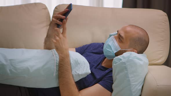 Man with Protection Mask During Coronavirus Lockdown alt
