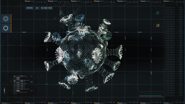 Corona Bacteria Researched In Scientific Biotechnology Microscope Interface alt