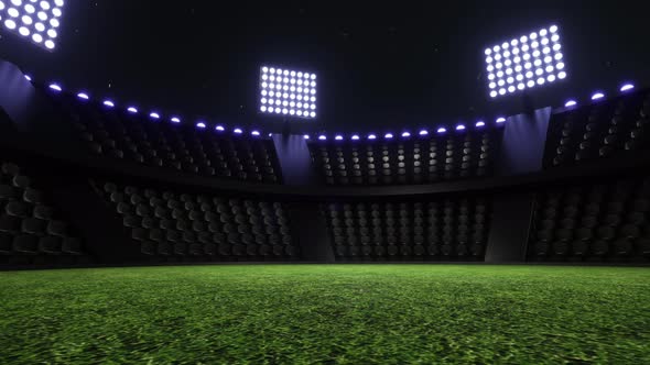 Sport Stadium Video Background, Flashing Lights . Glowing Stadium Lights 3 alt