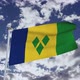 Saint Vincent And The Grenadines Flag With Sky - VideoHive Item for Sale