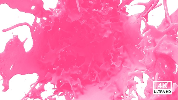 Strawberry Milkshake Splash Explosion 4K alt